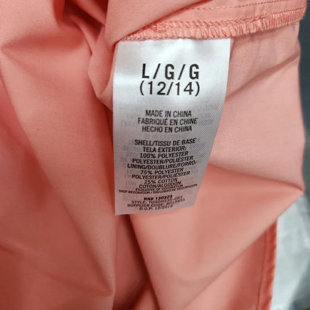 Tommy Hilfiger Pink Shimmer Dress Semi Formal L 12/14